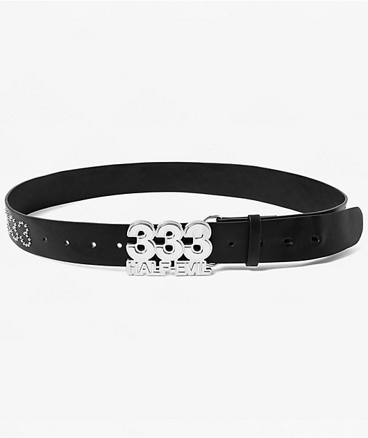 HALF EVIL Studded Logo Black Belt