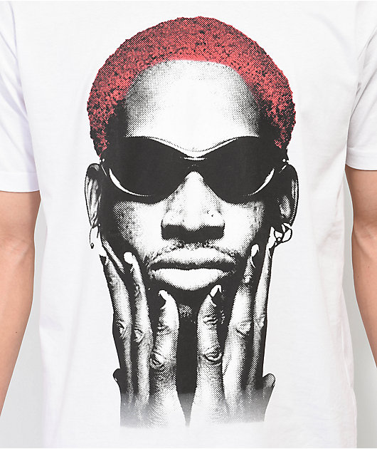 Rodman Brand Dunk White T-Shirt - Size XXL - White - Graphic - Street - T-shirts - Men's Clothing at Zumiez