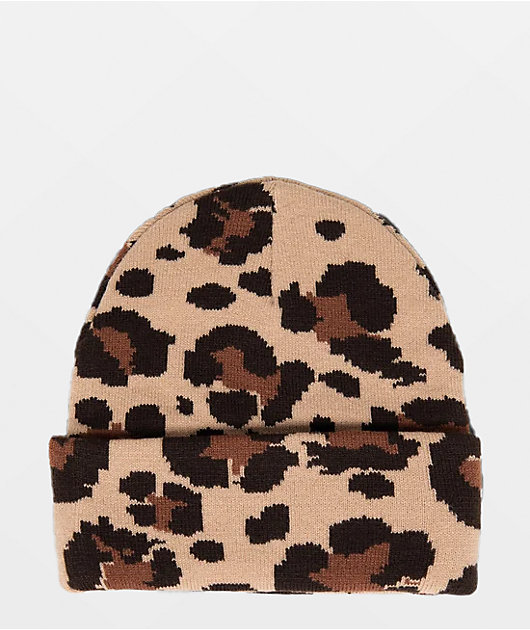Herschel Supply Co. Elmer Leopard Sesame Brown Beanie