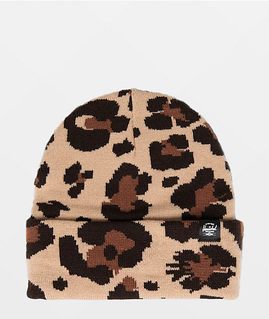 Herschel Supply Co. Elmer Leopard Sesame Brown Beanie