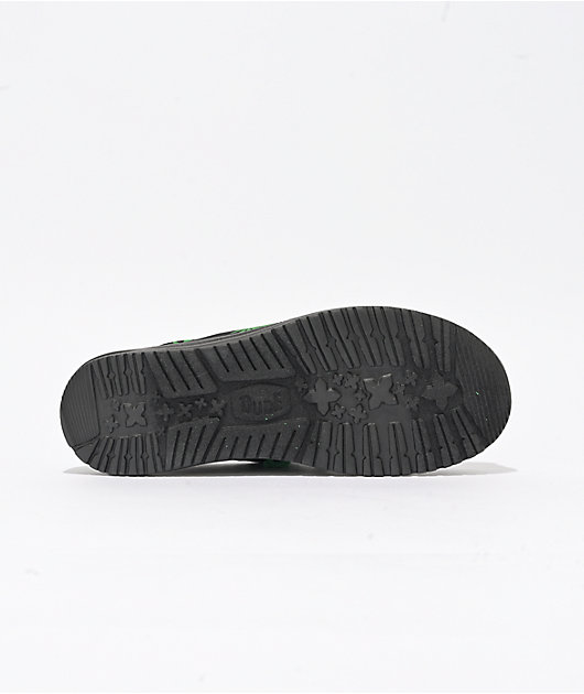 HEYDUDE Wally Dazed N' Dude Black & Green Shoes