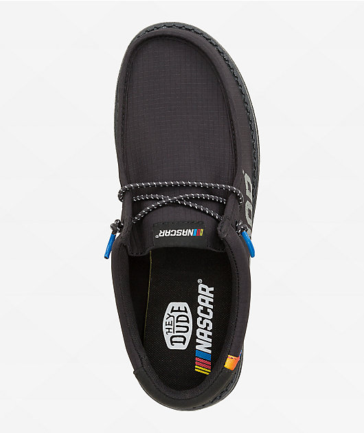 HEYDUDE x NASCAR Wally Black Shoes
