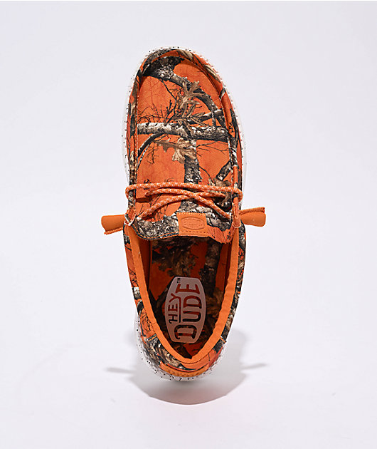 HEYDUDE x Realtree Edge Wally Orange Shoes