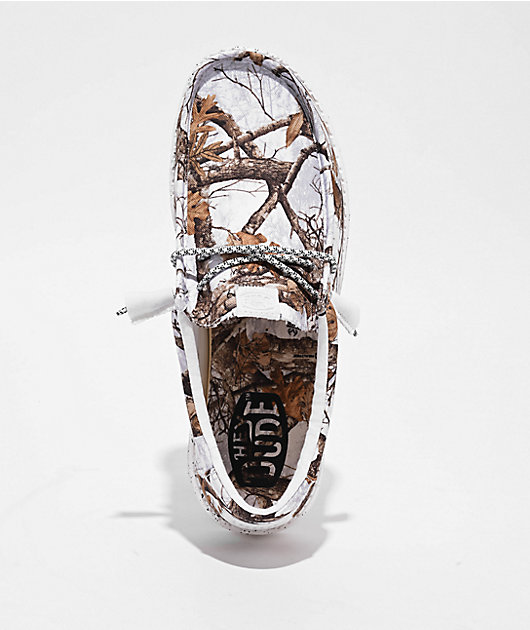 HEYDUDE x Realtree Edge Wally White Shoes