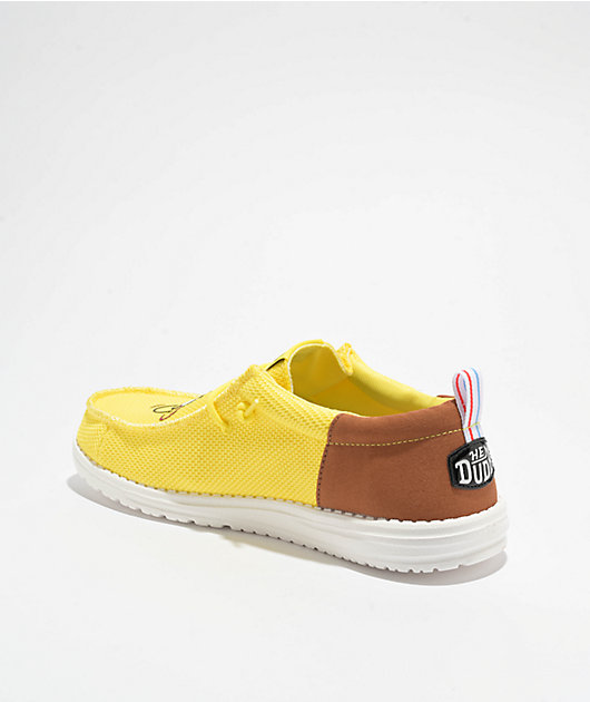 HEYDUDE x SpongeBob SquarePants Wally Funk Yellow Shoes Zumiez