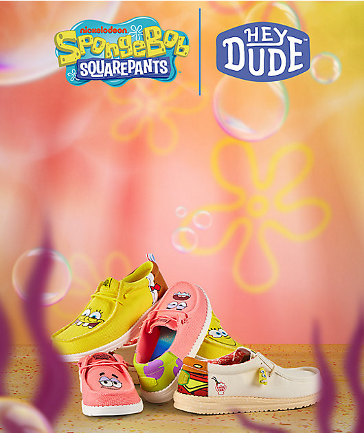 HEYDUDE x SpongeBob SquarePants Wally Krabby Patty Funk Tan Shoes
