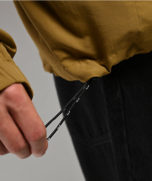 HUF All Caps Brown Windbreaker Zip Jacket