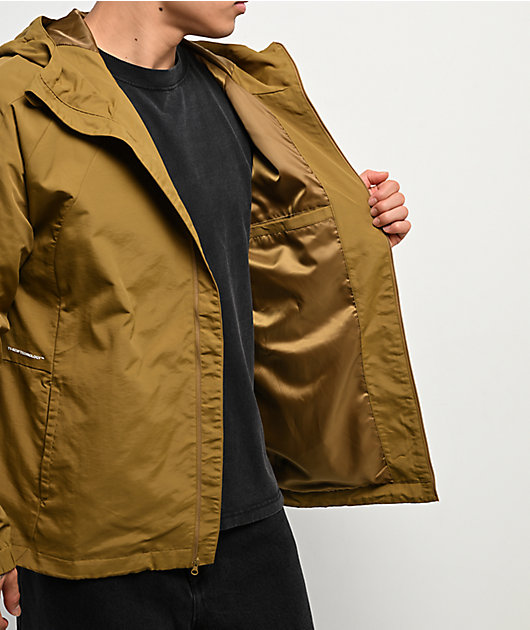 HUF All Caps Brown Windbreaker Zip Jacket | Zumiez HUF All Caps Brown Windbreaker Zip Jacket | Zumiez