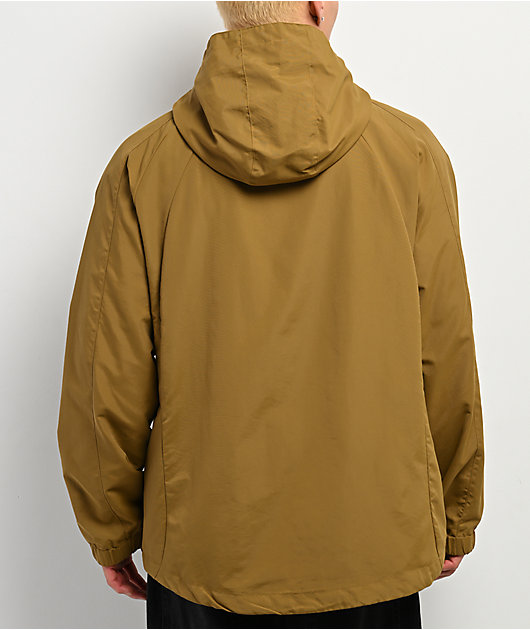 HUF All Caps Brown Windbreaker Zip Jacket | Zumiez