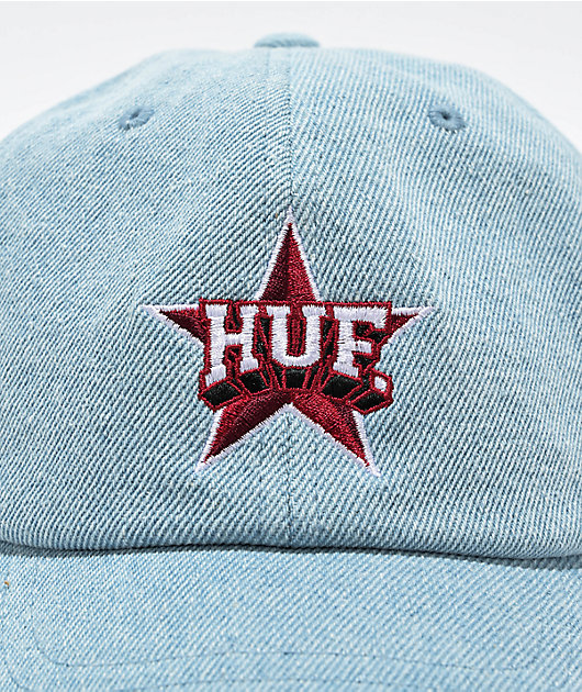 HUF All Star Light Blue Denim Strapback Hat