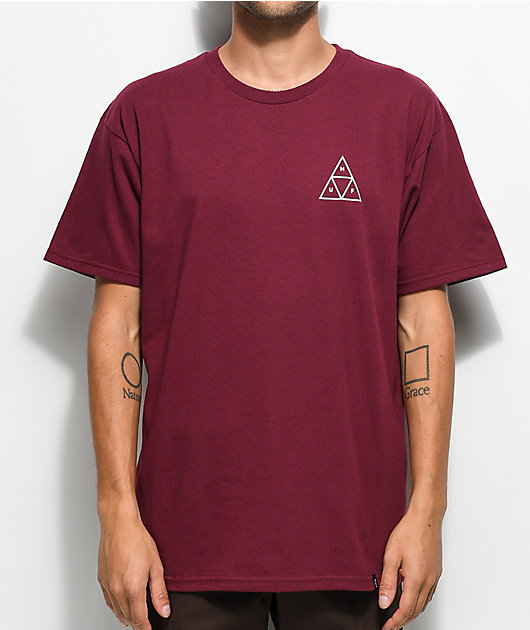 HUF Ambush Triple Triangle Maroon T-Shirt