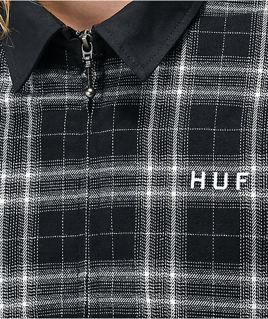 HUF Arberdeen Black Zip Flannel Shirt