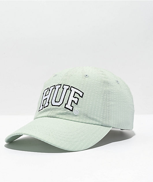 HUF Arch Logo Pastel Green Strapback Hat | Zumiez