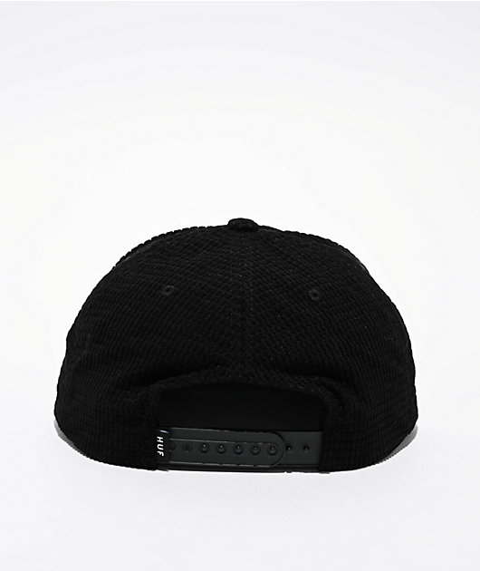 ◆送料/関税無料◆【HUF】Arch Waffle Black Snapback キャップ HUF Arch Waffle Black Corduroy Snapback Hat | Zumiez