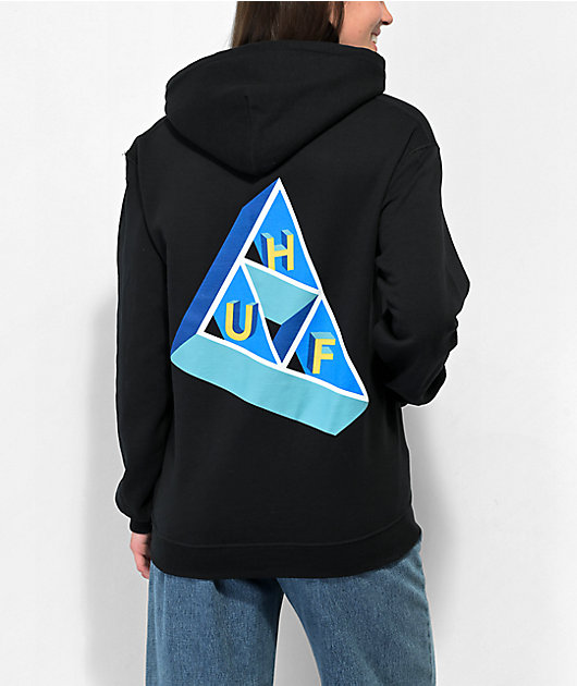 HUF Based Triple Triangle Black Hoodie