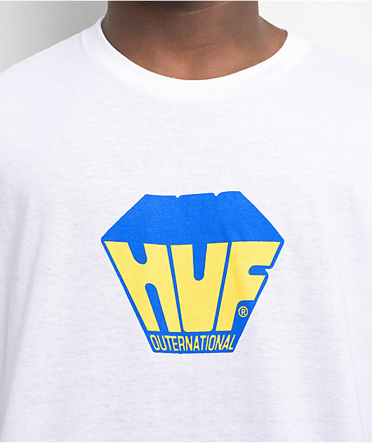 HUF Big Block White T-Shirt | Zumiez