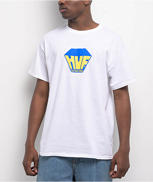 HUF Big Block White T-Shirt | Zumiez