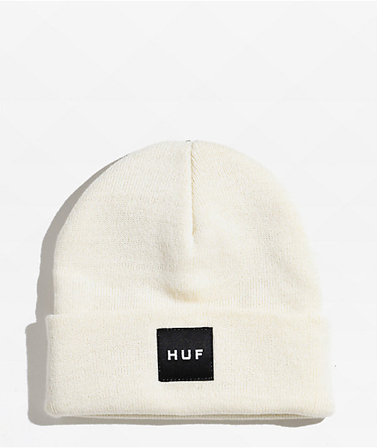 Huf Box Logo Beanie in Yellow for Men