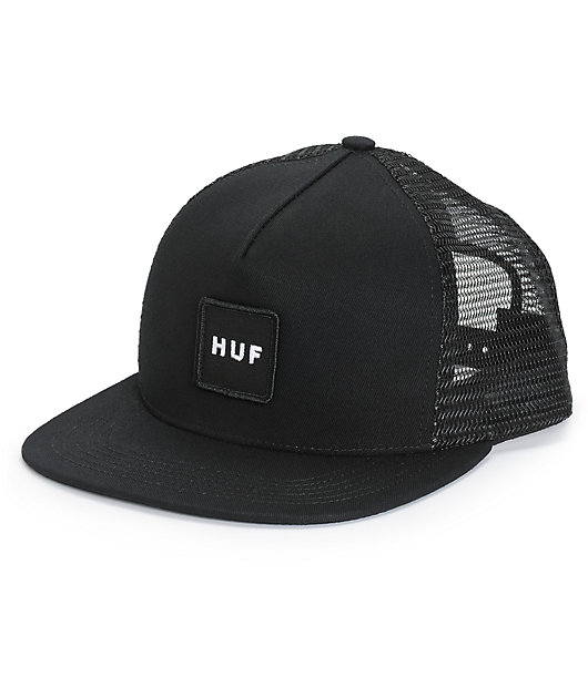 huf box logo trucker hat