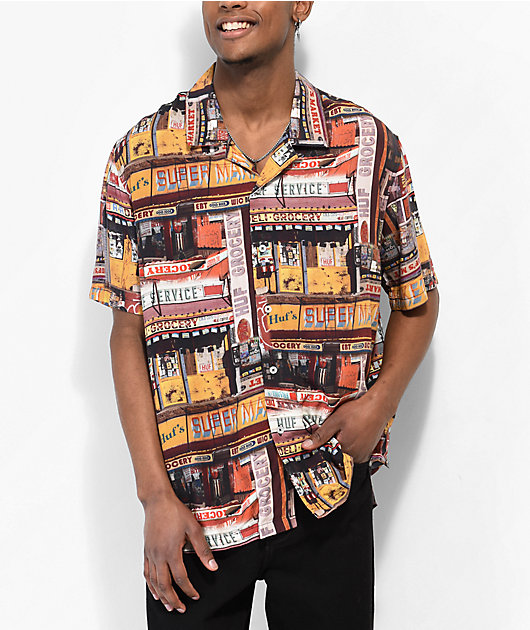 HUF Corner Store Short Sleeve Button Up Shirt Zumiez