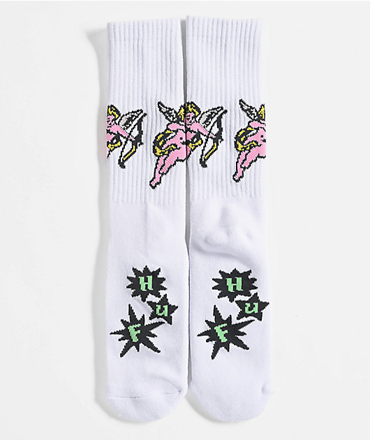 HUF Cupid White Crew Socks