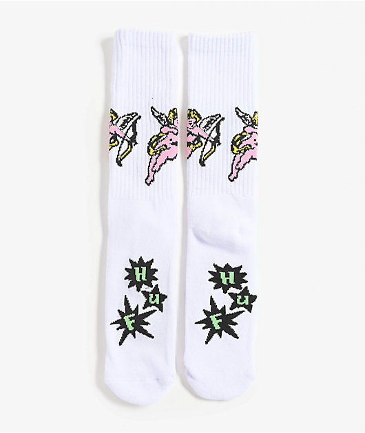 HUF Cupid White Crew Socks