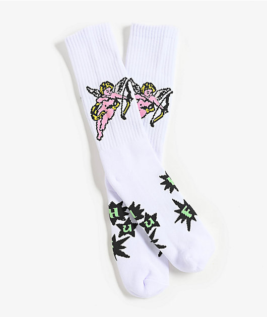 HUF Cupid White Crew Socks