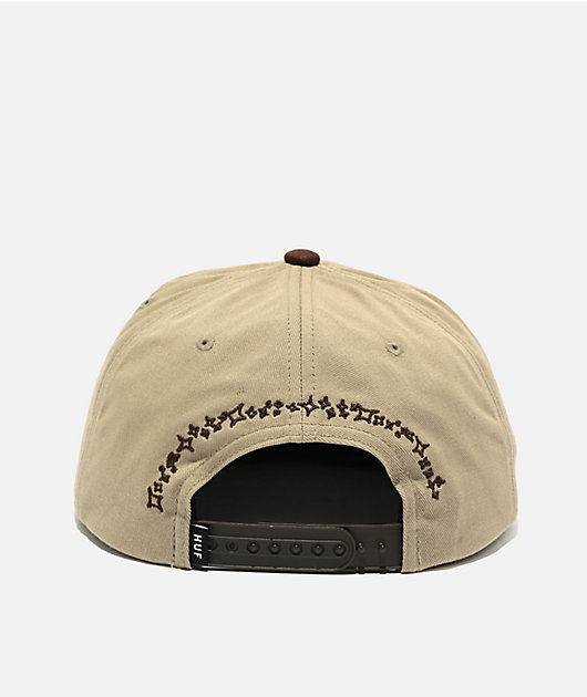 HUF Dazed Natural & Brown Snapback Hat