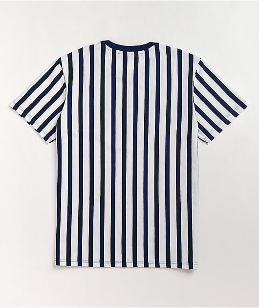 HUF Dexter Stripe Navy & White Knit T-Shirt
