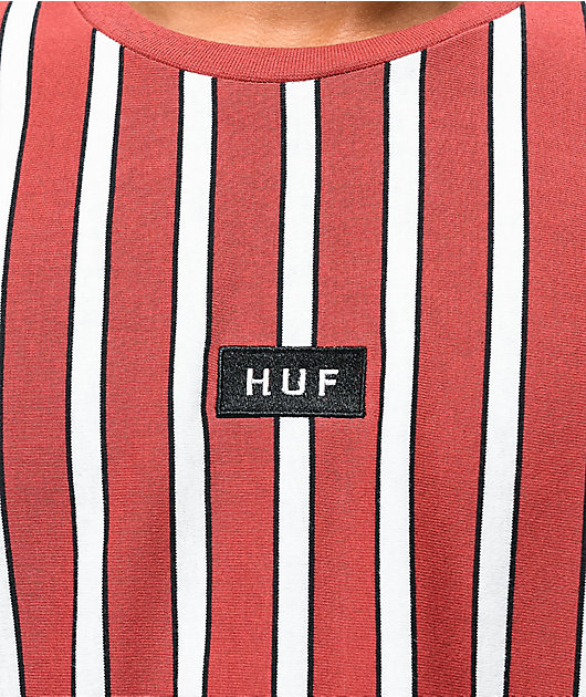 HUF Dexter Stripe Red & White Knit T-Shirt