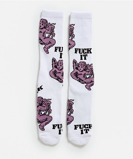 HUF Divine White Crew Socks
