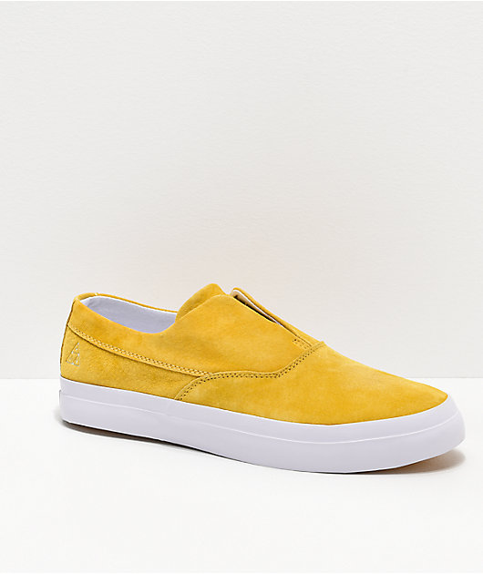 yellow huf shoes