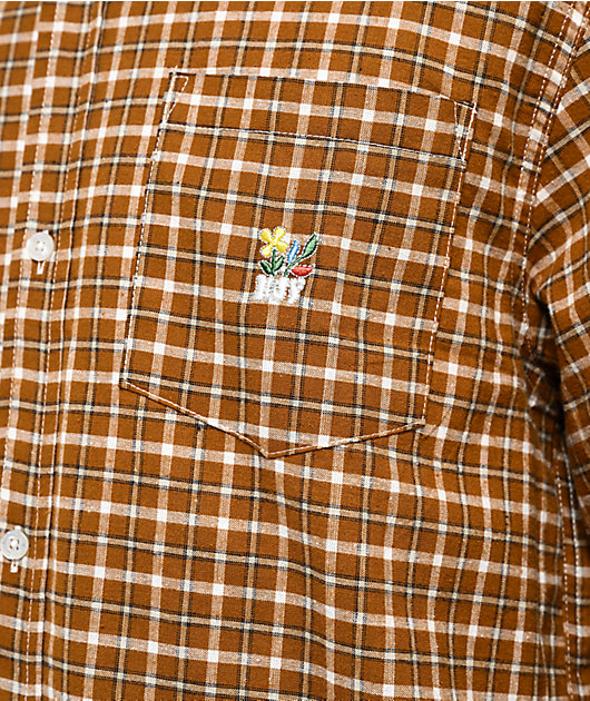 HUF Echo Oxford Plaid Long Sleeve Button Up Shirt | Zumiez