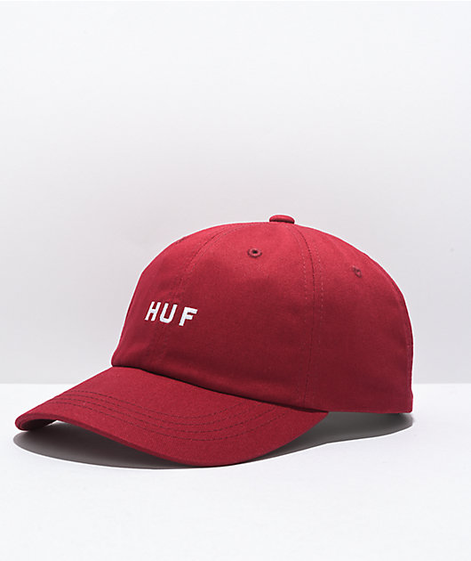 HUF Essentials Logo Bloodstone Strapback Hat