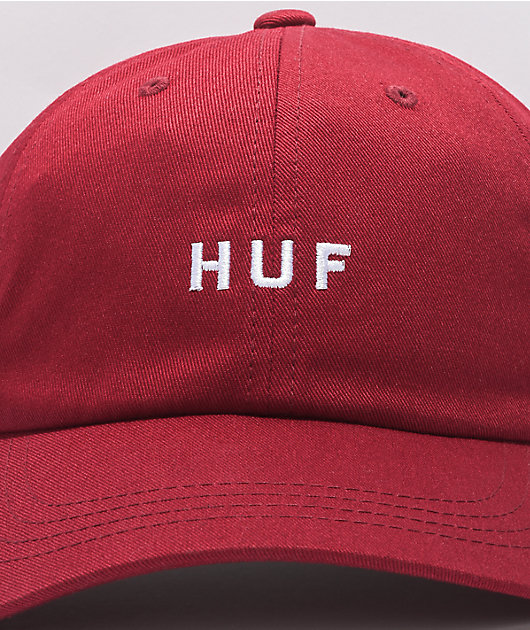 HUF Essentials Logo Bloodstone cachucha con correa