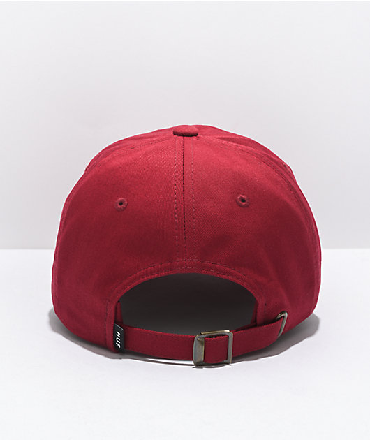 HUF Essentials Logo Bloodstone cachucha con correa