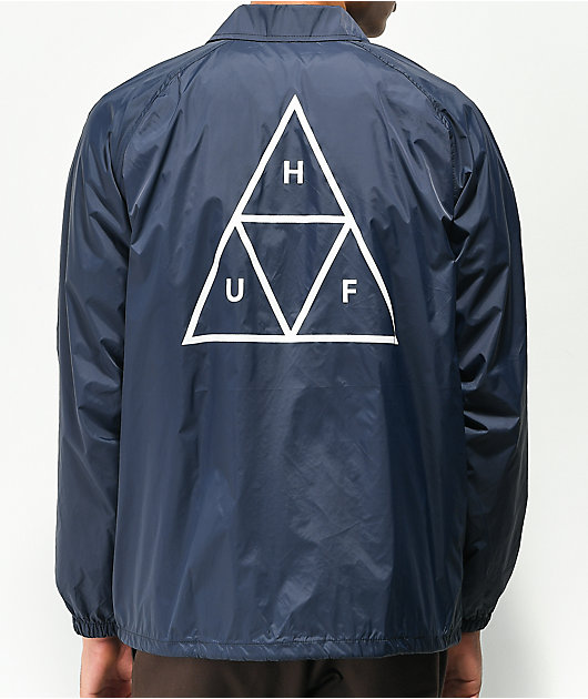 HUF Essentials Navy Coaches Jacket