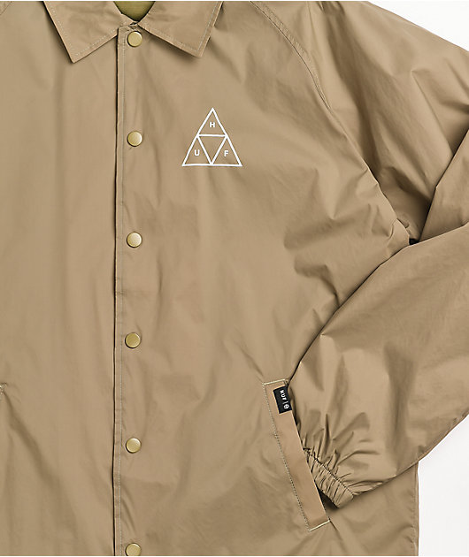 HUF Essentials Triple Triangle Tan Coaches Jacket