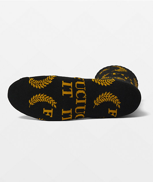 HUF Fuck It Award Black Crew Socks