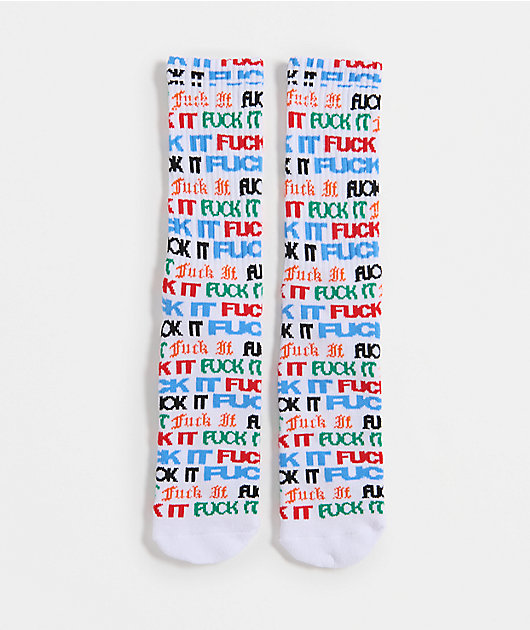 Calzini HUF Fuck It - Neri, 90% Cotone, Unisex - 3