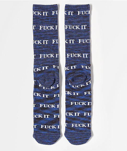 HUF Fuck It Marled Navy Crew Socks