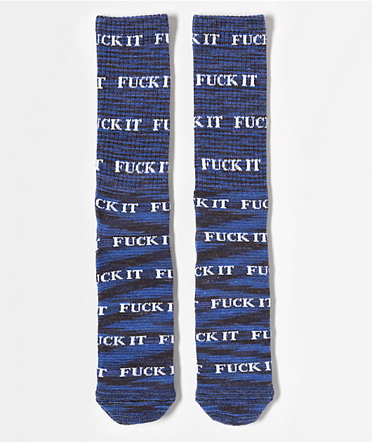 HUF Fuck It Marled Navy Crew Socks