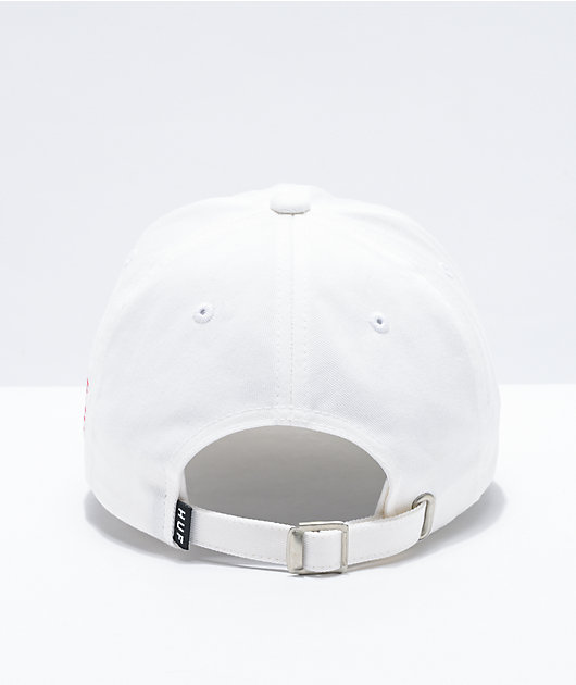 HUF Fuck It White Strapback Hat