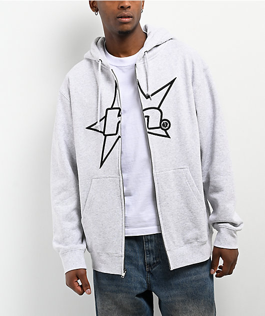 HUF Gleam Grey Zip Hoodie | Zumiez