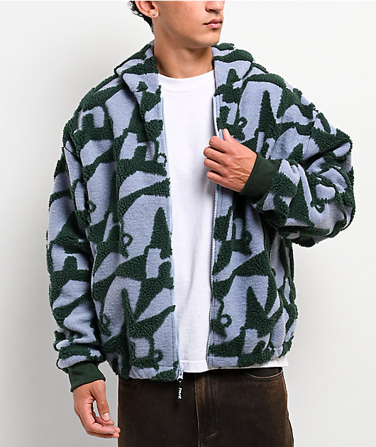 HUF H Star Repeat Ice Blue Zip Hoodie