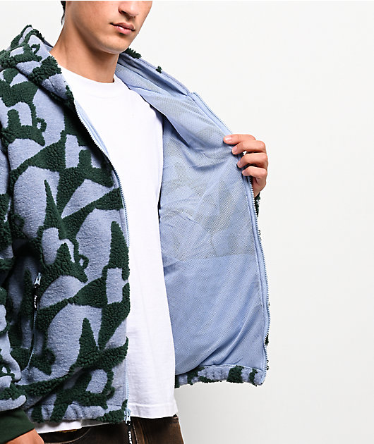 HUF H Star Repeat Ice Blue Zip Hoodie | Zumiez