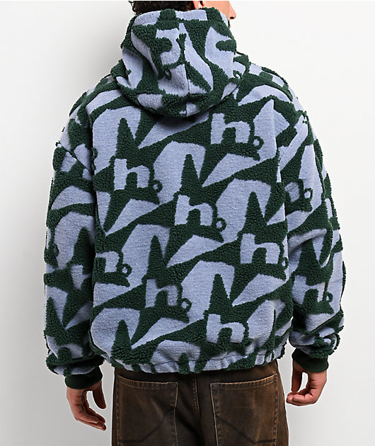 HUF H Star Repeat Ice Blue Zip Hoodie