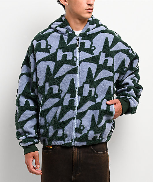 HUF H Star Repeat Ice Blue Zip Hoodie | Zumiez