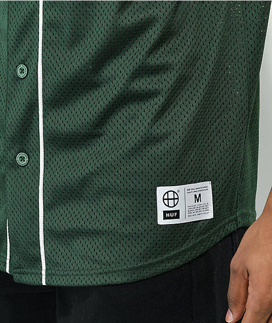 Huf Star Green & White Hockey Jersey - Size S - Green - Jerseys - Shirts - Men's Clothing at Zumiez