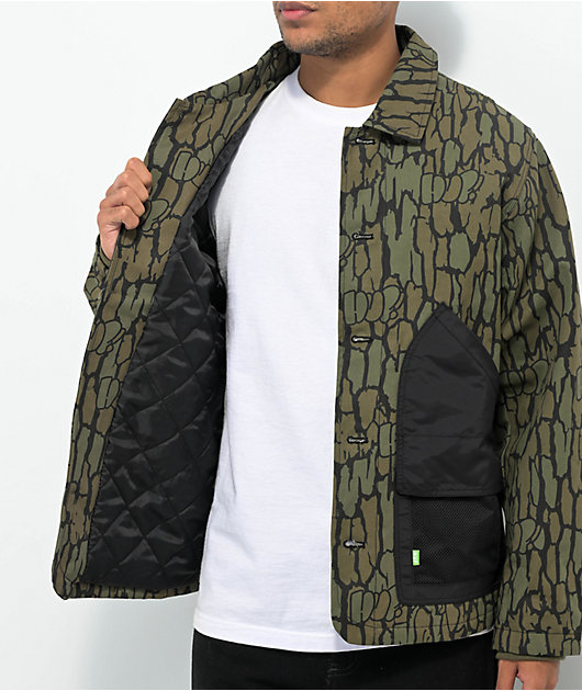 Huf Hudson Camo Work Jacket in Camo - Size L